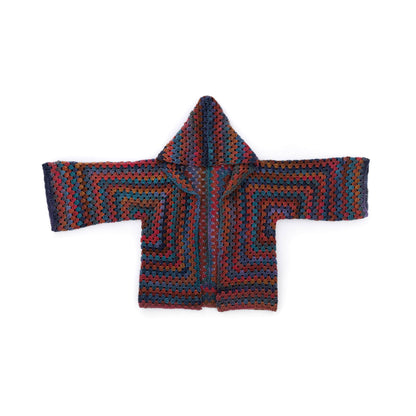 Caron Crochet Hooded Hexi Cardigan Caron Crochet Hooded Hexi Cardigan