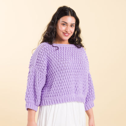 Caron Crochet Rocky Mountains Pullover Lilac