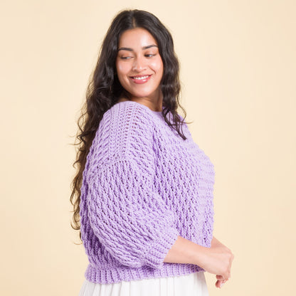 Caron Crochet Rocky Mountains Pullover Lilac