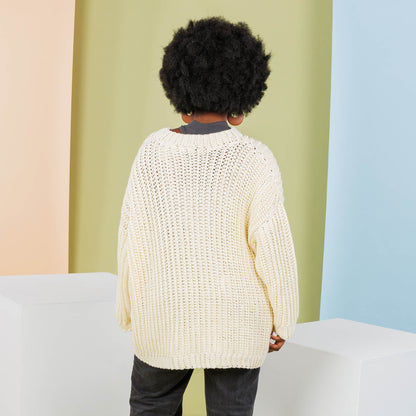 Caron Vertical Ridges Crochet Sweater Aran