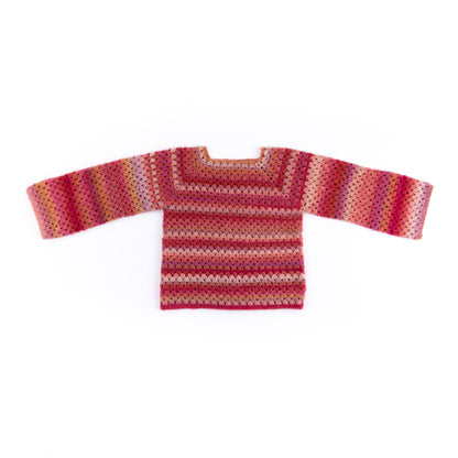 Caron Granny Stripes Top-Down Crochet Pullover Caron Granny Stripes Top-Down Crochet Pullover