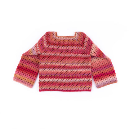 Caron Granny Stripes Top-Down Crochet Pullover Caron Granny Stripes Top-Down Crochet Pullover