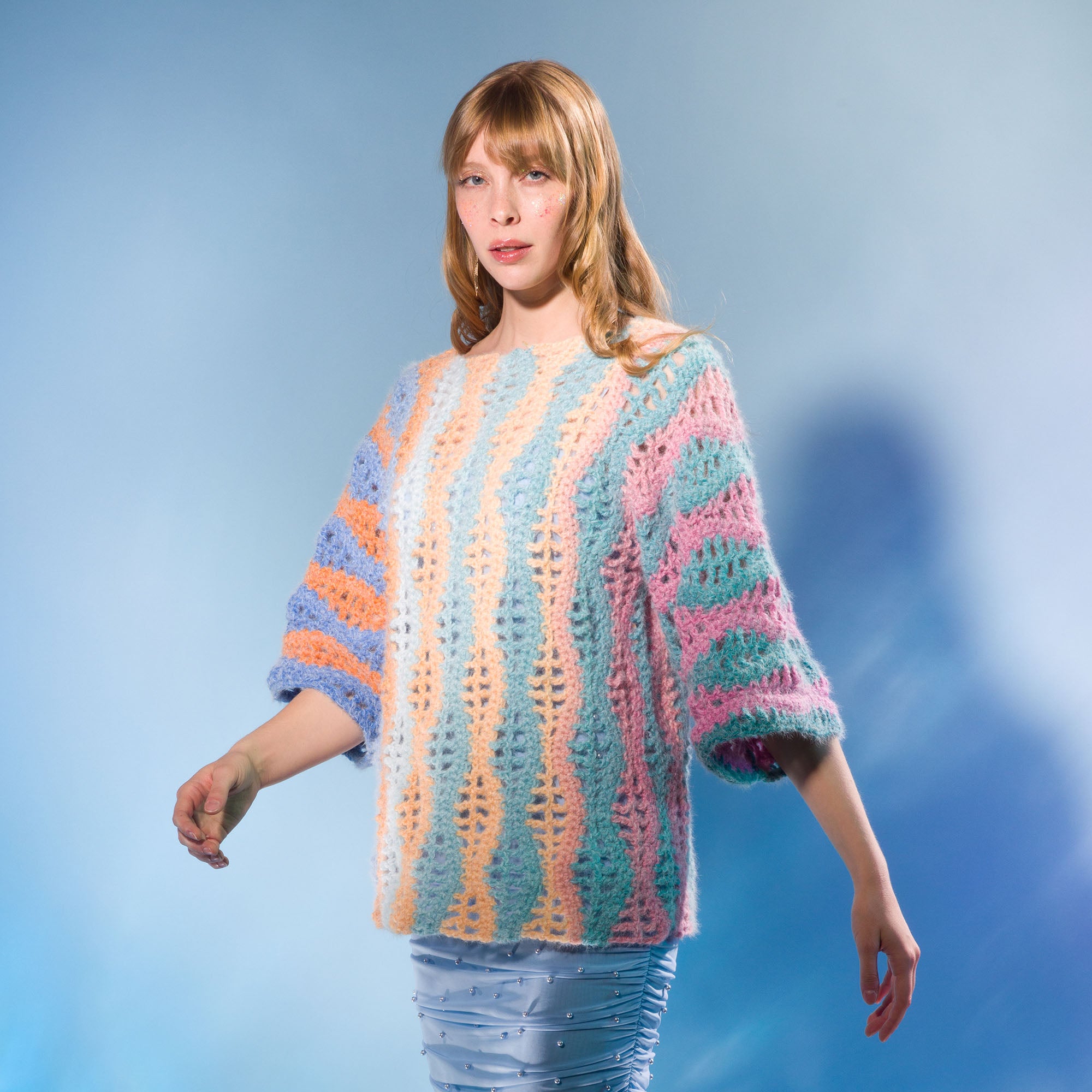 Free Intermediate Caron Side to Side Crochet Dolman Pattern
