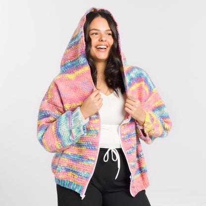 Caron Crochet Oversized Zip Front Hoodie Caron Crochet Oversized Zip Front Hoodie