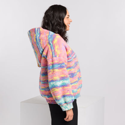 Caron Crochet Oversized Zip Front Hoodie Caron Crochet Oversized Zip Front Hoodie