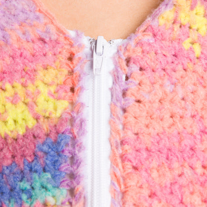 Caron Crochet Oversized Zip Front Hoodie Caron Crochet Oversized Zip Front Hoodie