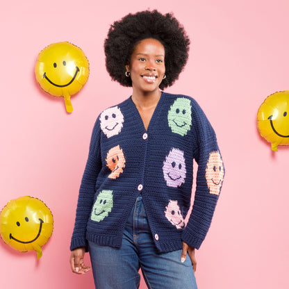 Caron Crochet Big Smiles Big Cardigan Caron Crochet Big Smiles Big Cardigan