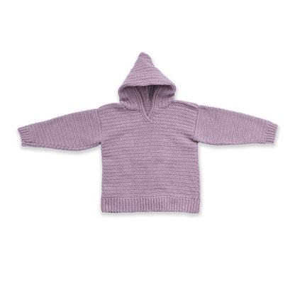 Caron Shimmering Phrase on Crochet Pullover Caron Shimmering Phrase on Crochet Pullover