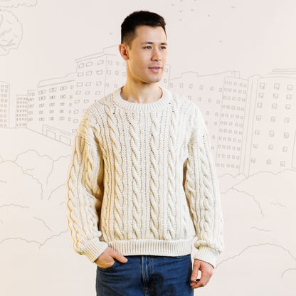 Caron Cable Up Crochet Sweater Caron Cable Up Crochet Sweater