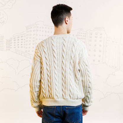 Caron Cable Up Crochet Sweater Caron Cable Up Crochet Sweater