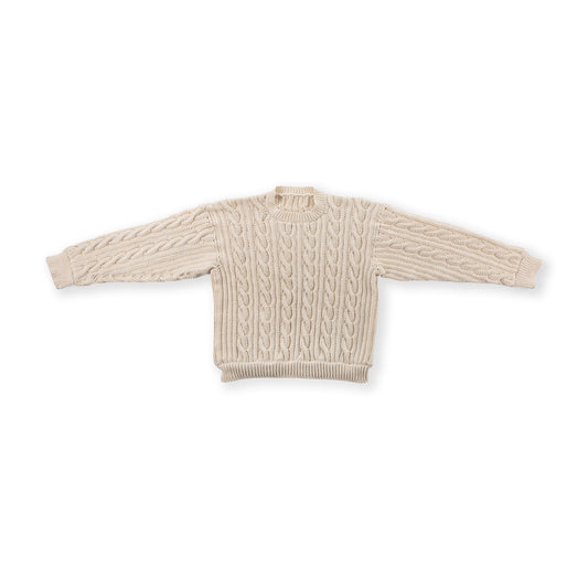 Cable Up Crochet Sweater made using Caron yarn