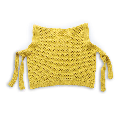 Caron Granny Stitch Crochet Side Tie Vest Autumn Gold