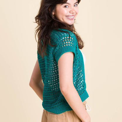 Caron Meshy Crochet Cardigan Caron Meshy Crochet Cardigan