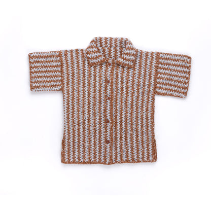 Caron Crochet Striped Cabana Shirt Caron Crochet Striped Cabana Shirt