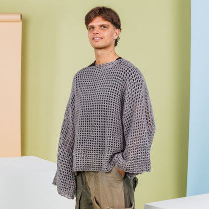 Caron Crochet Simply Mesh Top Pewter