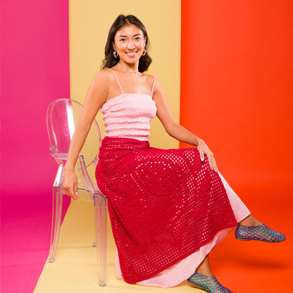 Caron Filet Crochet Pomegranate Apron Caron Filet Crochet Pomegranate Apron