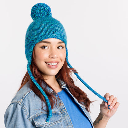 Caron Knit Ear Flap Cozy Hat Caron Knit Ear Flap Cozy Hat