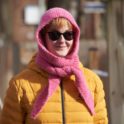 Caron Colorama Halo Knit Bonnet Hood Single Size