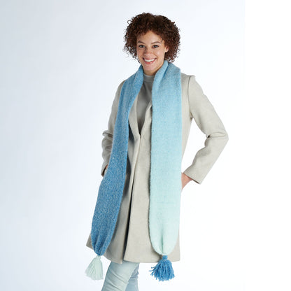 Caron Fade Out Knit Scarf Knit Scarf made in Caron Colorama Halo Perfect Phasing Yarn