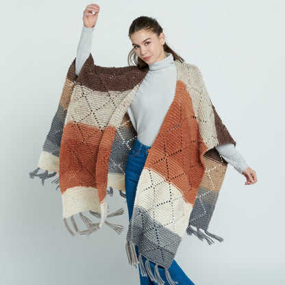 Caron Knit Diamond Ruana Caron Knit Diamond Ruana