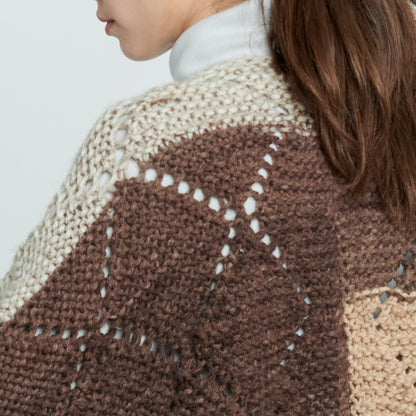 Caron Knit Diamond Ruana Caron Knit Diamond Ruana