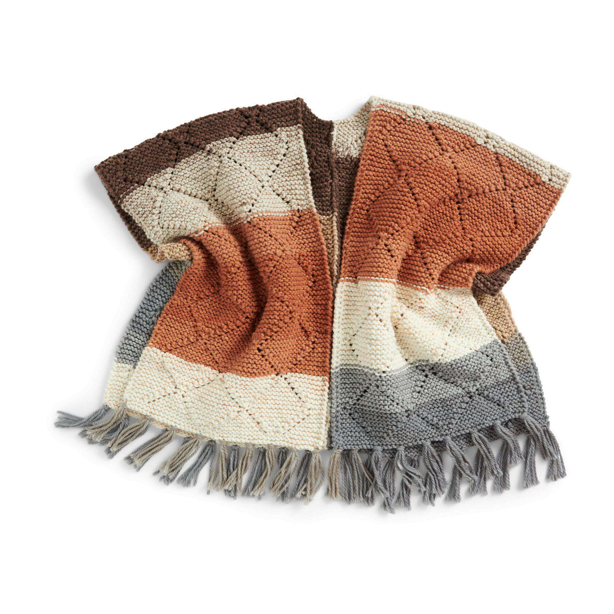 Knit Ruana made in Caron Anniversary Cakes Yarn