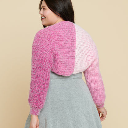 Caron Brioche Rib Knit Shrug Knit Shrug made in Caron Colorama Halo Perfect Phasing Yarn