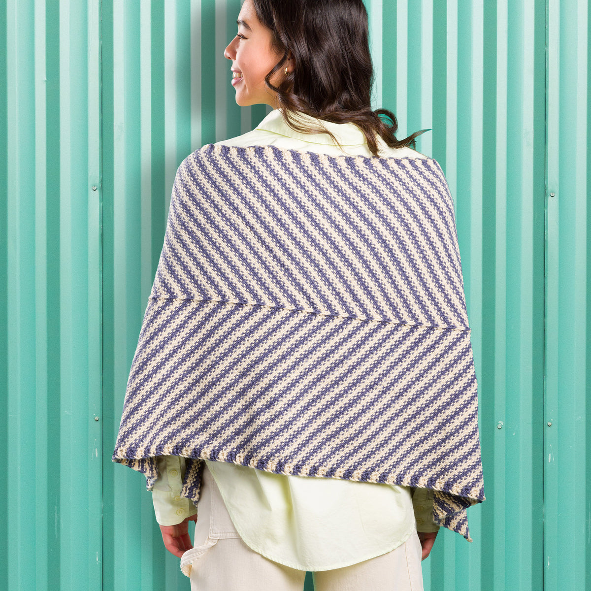 Knit Wrap made in Caron Yarn