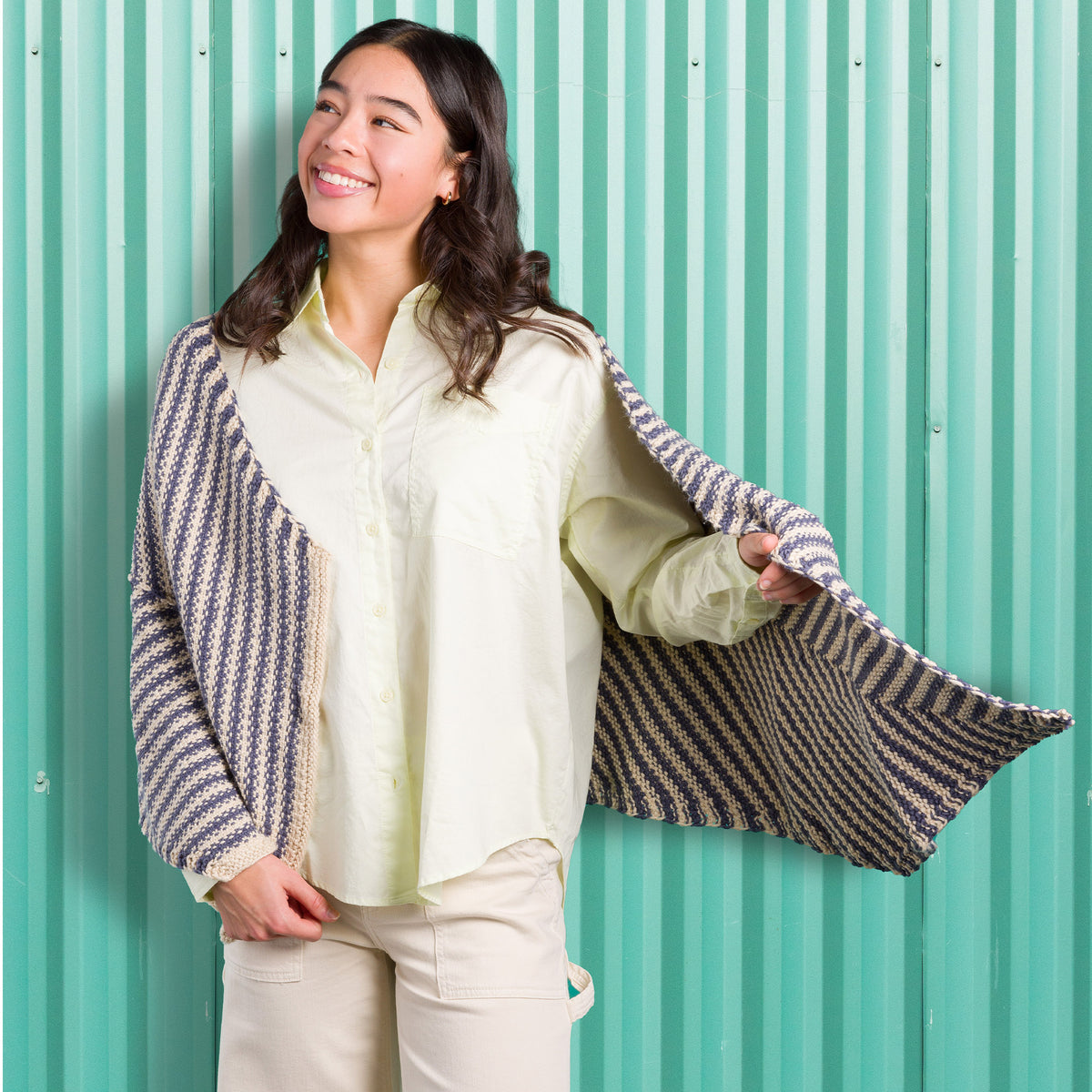 Knit Wrap made in Caron Yarn