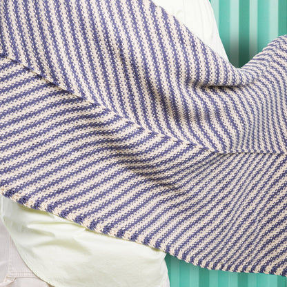 Caron Stripy Linen Stitch Knit Wrap Knit Wrap made in Caron Yarn