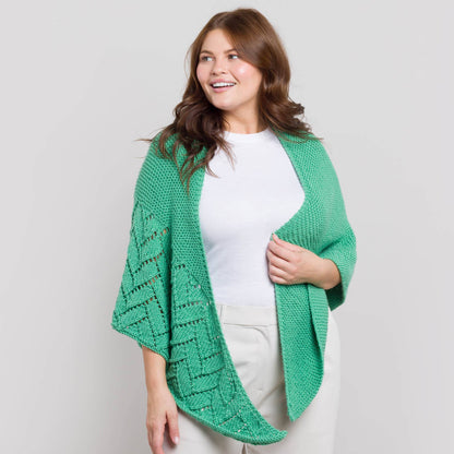 Caron Luxurious Knit Shawl Caron Luxurious Knit Shawl