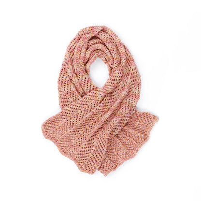 Caron Open Chevron Knit Shawl Sunset