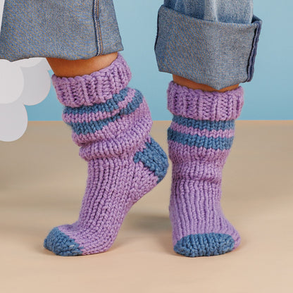 Caron Coziest Knit Slipper Socks Caron Coziest Knit Slipper Socks