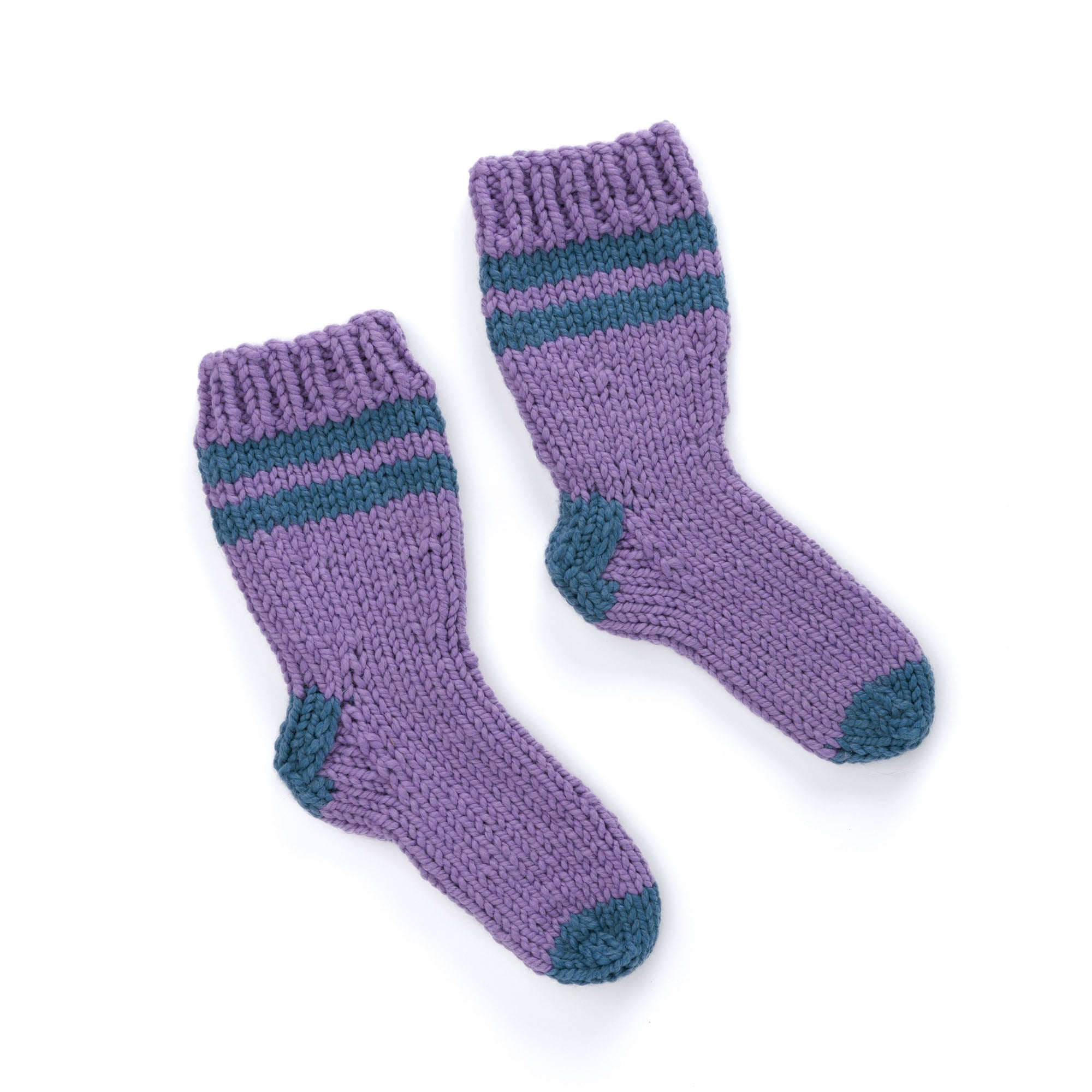 Slipper Pattern Caron Free Easy Caron Coziest Knit Slipper Socks Pattern | Yarnspirations