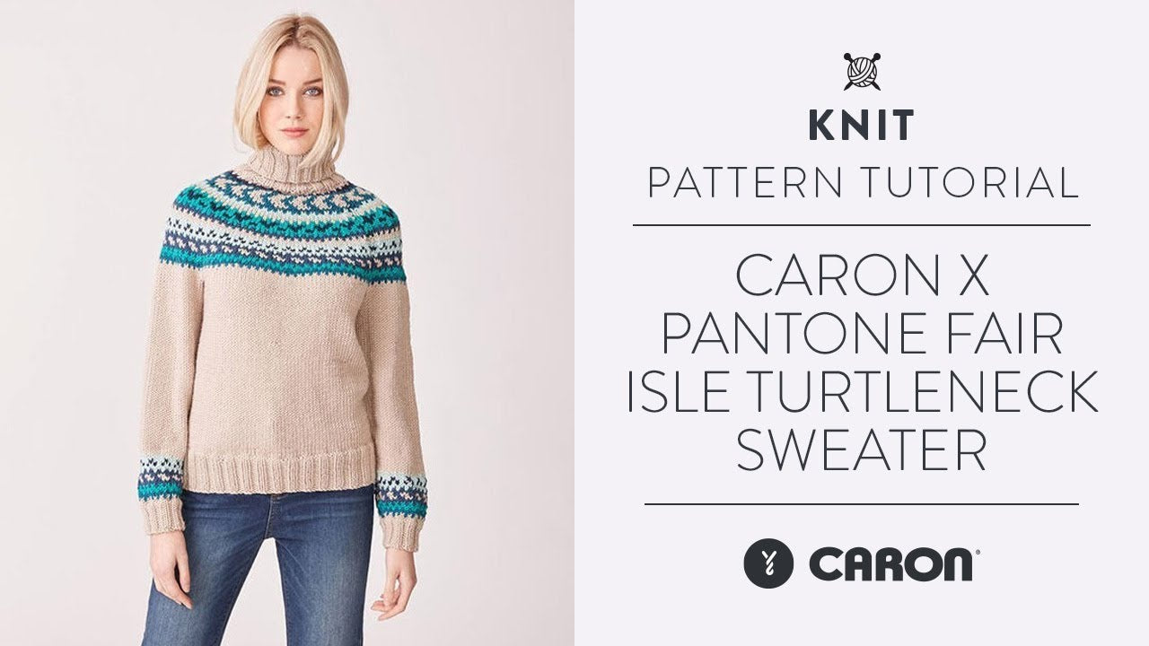 Caron X Pantone Fair Isle Knit Turtleneck