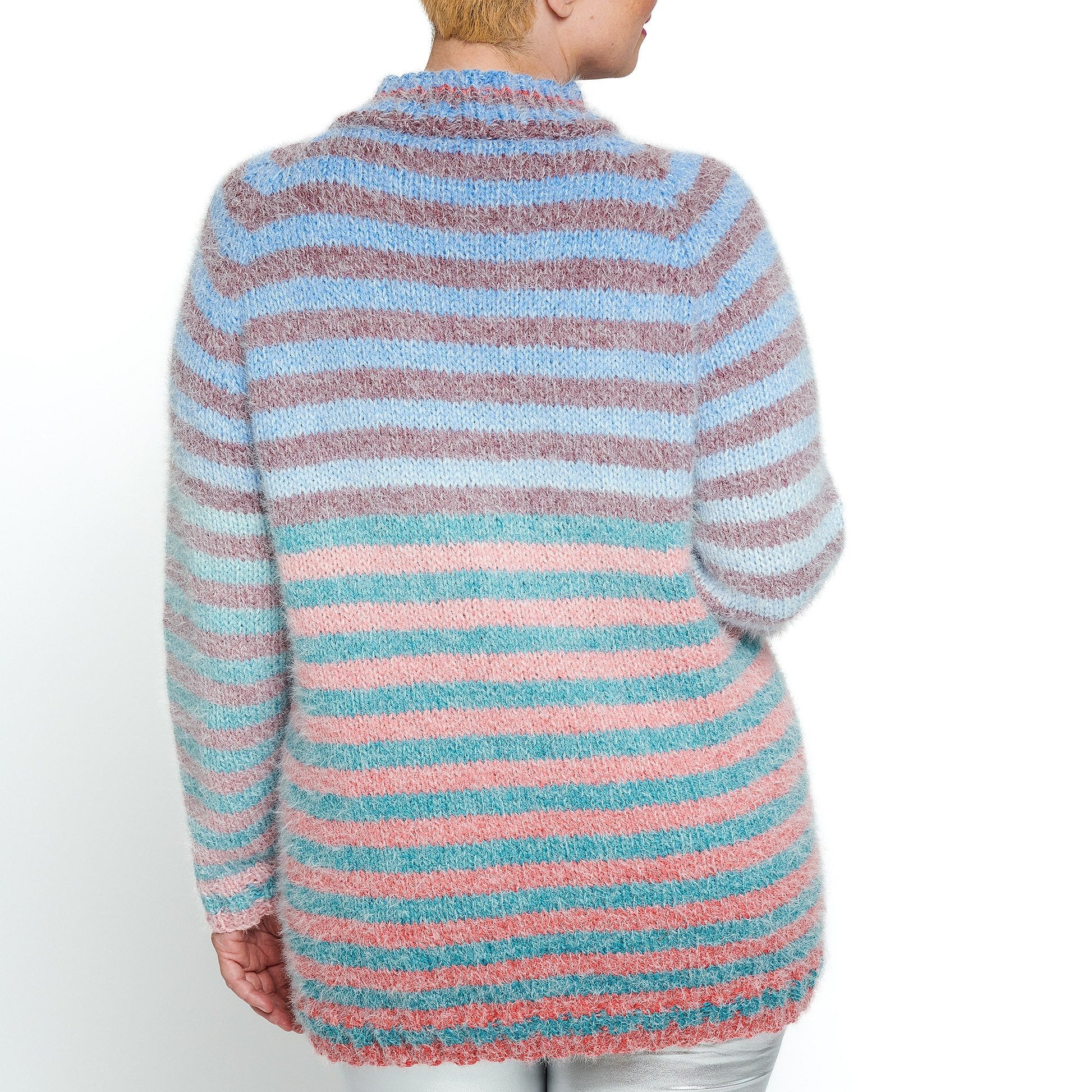 Free Caron Stripe Vibrations Knit Pullover Pattern