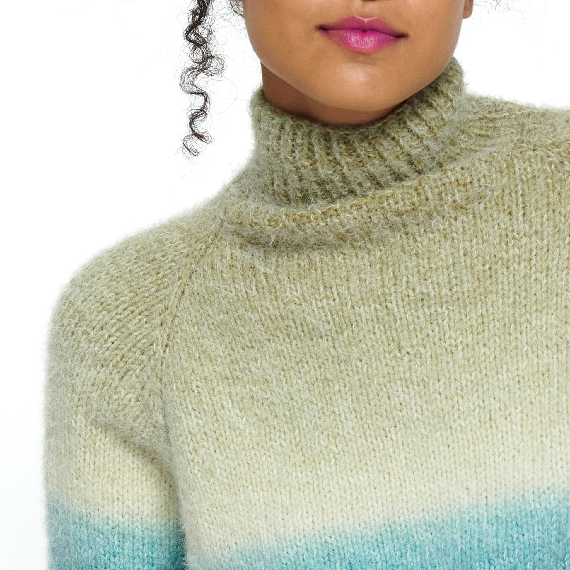 Free Caron Turtleneck Knit Pullover Pattern