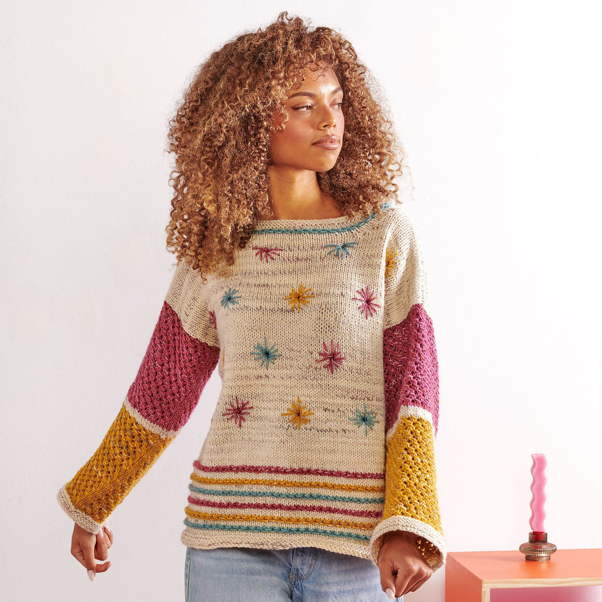 Knit Pullover made in Caron Yarn
