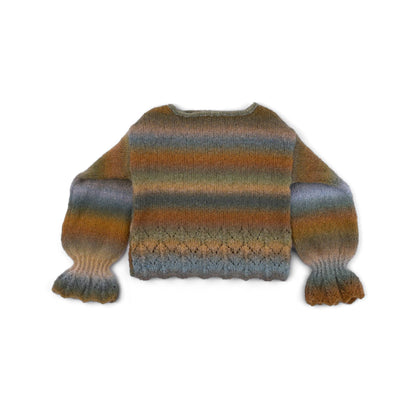 Caron Lace Hemmed Knit Pullover Caron Lace Hemmed Knit Pullover