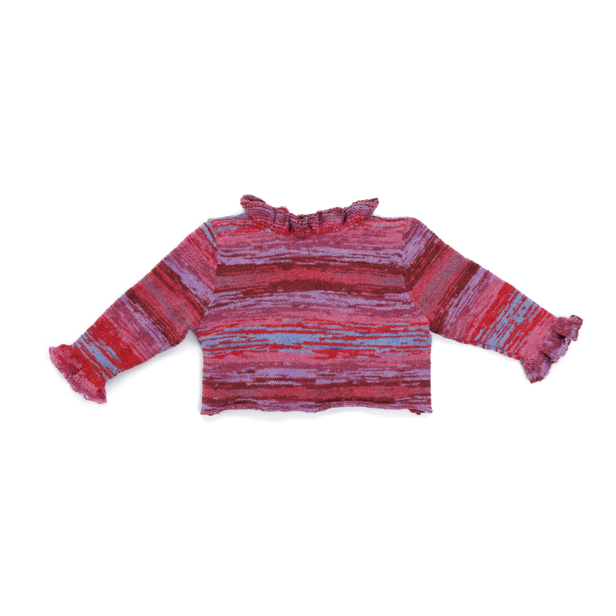 Free Easy Caron Ruffle Tie-Front Knit Cardigan Pattern
