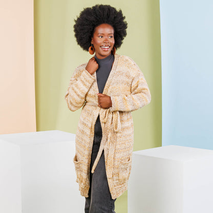 Caron Oh So Cozy Knit Coatigan Caron Oh So Cozy Knit Coatigan