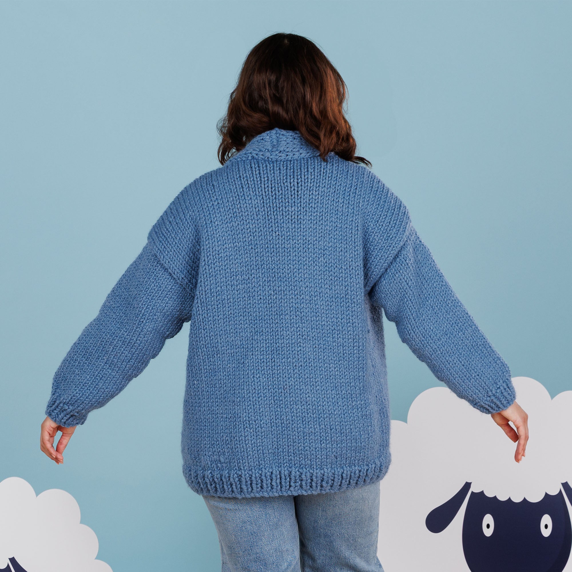 Free Easy Caron All Day Big Knit Cardigan Pattern | Yarnspirations