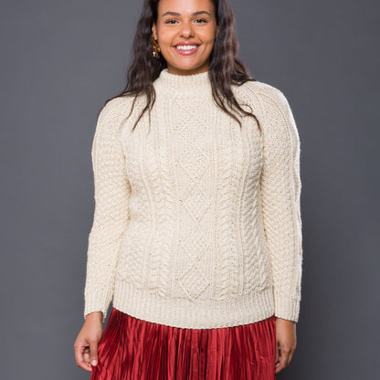 Caron Country Cables Knit Pullover Caron Country Cables Knit Pullover