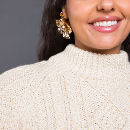 Caron Country Cables Knit Pullover Caron Country Cables Knit Pullover