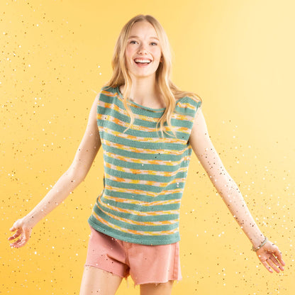 Caron Topnotch Knit Tank Knit Tank made in Caron Colorama Bamboo Blend Yarn