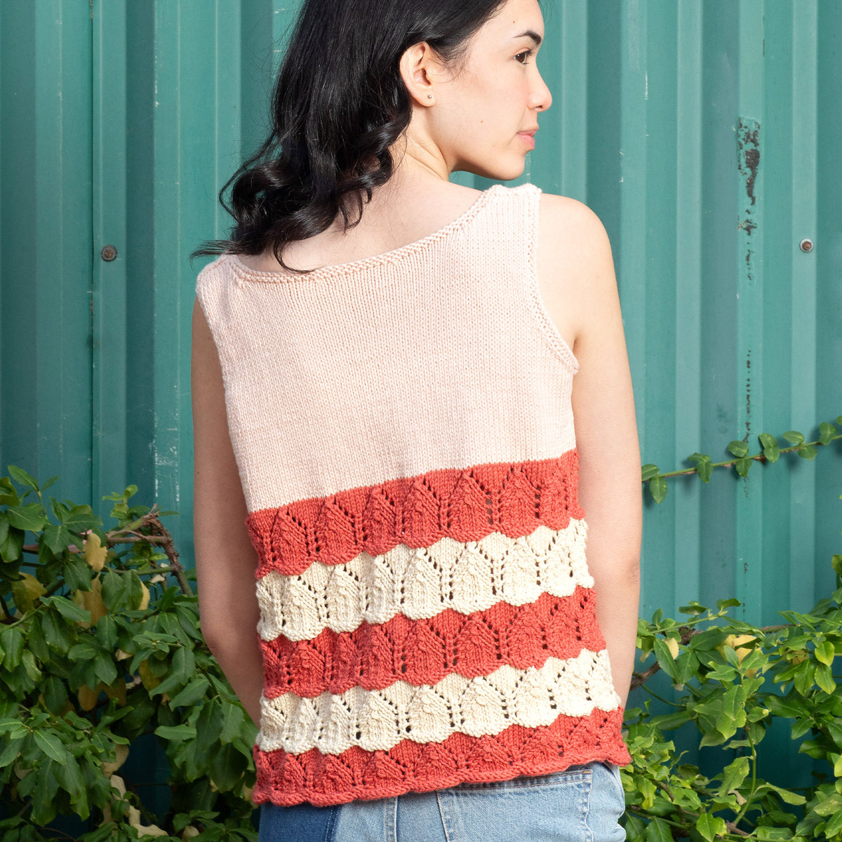 Knit Tank made in Caron Colorama Bamboo Blend Yarn