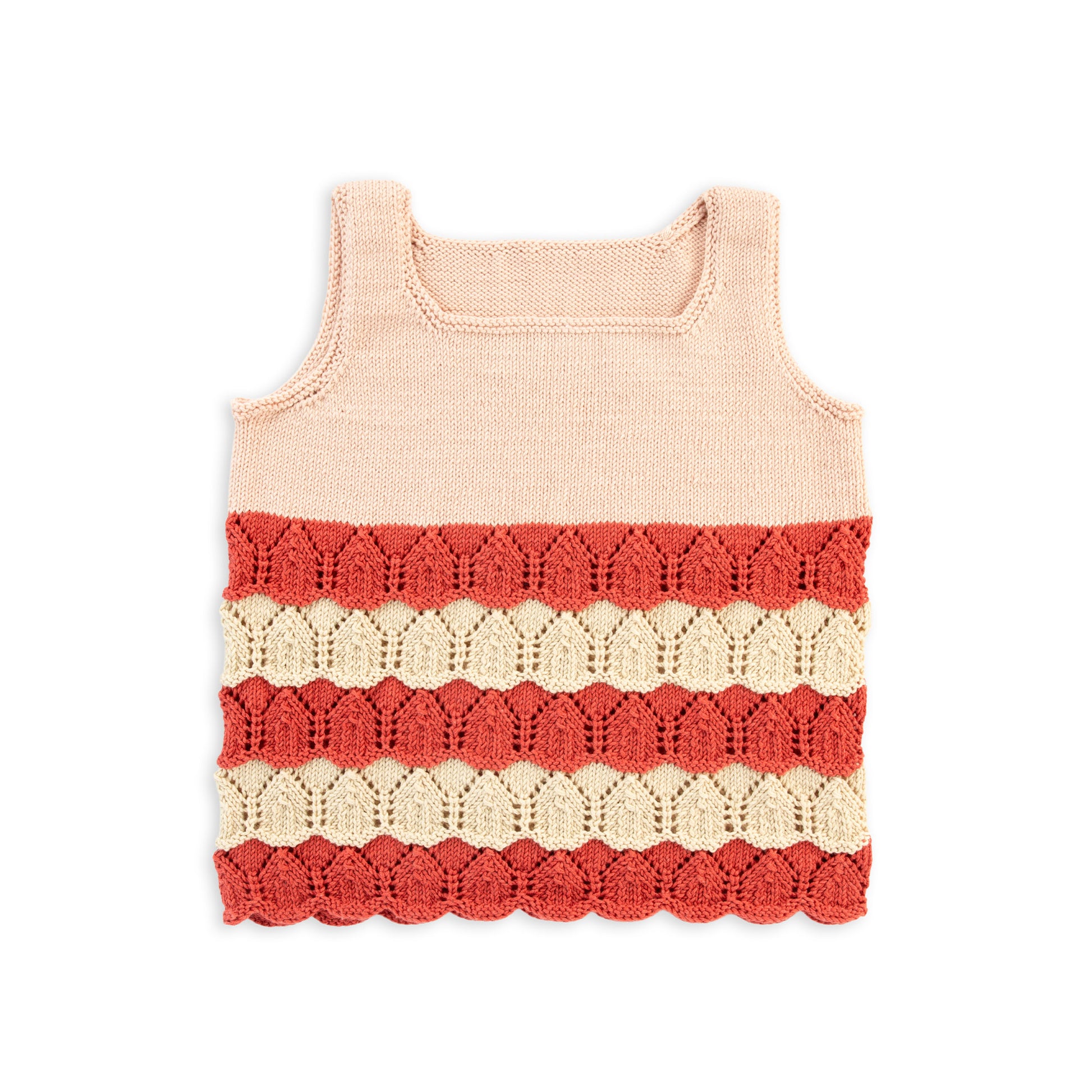 Free Caron Color Block Knit Tank Pattern
