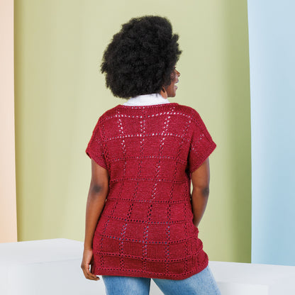 Caron Knit Boxy Tunic Tee Claret