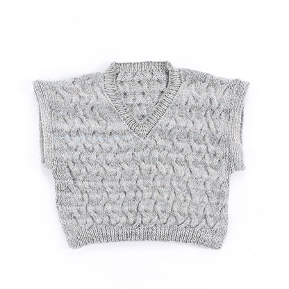 Caron Shadow Cables Knit V-Neck Vest Caron Shadow Cables Knit V-Neck Vest
