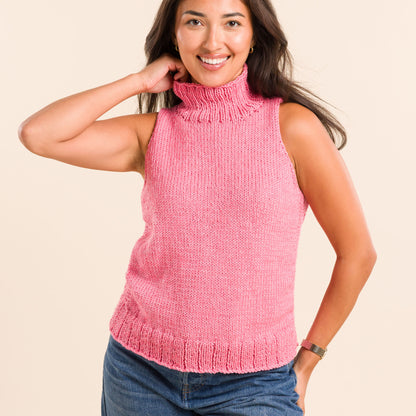 Caron Neck High Knit Vest Caron Neck High Knit Vest